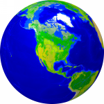 Globe (USA-centered) Vegetation 2000x2000